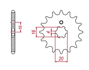 GROSSKOPF RASPRODAJA LANČANIK PREDNJA 560 13 KAWASAKI KX 60 '83-'01, KX 65 '00-'20, KX 80, KX 85 '01-'20, KX 100 '89-'21' SUZUKI RM 60/100 '03-'05, TT-R 50 '06-'21 (JTF546.13)