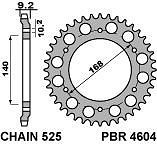 PBR PROMOCIJA LANČANIK ZADNJA 4604 42 C45 HUSQVARNA NUDA 900R 12 (LANAC 525) (MADE IN ITALY)