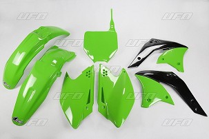 UFO KOMPLET PLASTIKE KAWASAKI KXF 250 '04-'06, BOJA ZELENA (KA204E026)