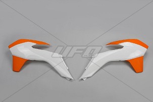 UFO ŠTITNICI HLADNJAKA KTM SX/SXF '13-'15, EXC '14-'16 BOJA BELA/NARANDŽASTA