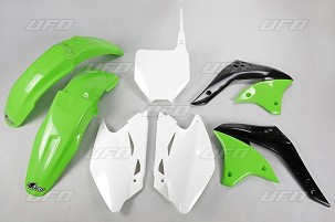 UFO KOMPLET PLASTIKE KAWASAKI KXF 450 '06 BOJA OEM (ZELENA/BELA) (KA205E999)