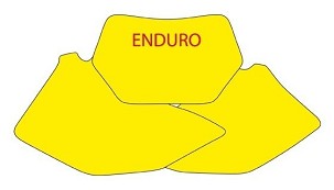 BLACKBIRD RASPRODAJA KOMPLET NALEPNICA (FOLIJA) ZA STARTNE BROJEVE YAMAHA WR 250F '07-'14, WR 450F '07-'11