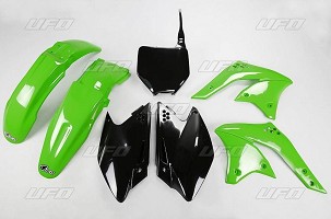 UFO KOMPLET PLASTIKE KAWASAKI KXF 250 '08 BOJA OEM (ZELENA/CRNA) (KA210E999)