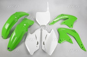 UFO KOMPLET PLASTIKE KAWASAKI KXF 450 '08 BOJA OEM (ZELENA/ BELA) (KA211E999)