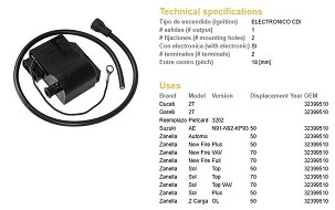 DZE MODUL KALEMA DUCATI 2T; GARELLI 2T; SUZUKI AE; ZANELLA 50/70 (WSZYTKIE GODIŠTA) (OEM 32399510)