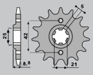 PBR RASPRODAJA LANČANIK PREDNJA 507 13 18NC KAWASAKI KX 250 86 (LANAC 520) (MADE IN ITALY)