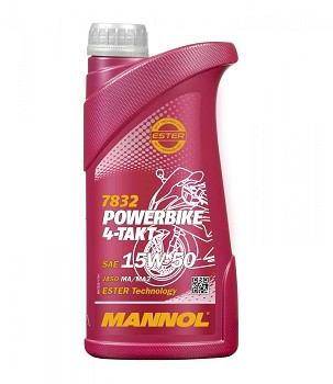 MANNOL ULJE MOTORNO 4T MOTORBIKE 15U50 1L ESTER + MA2 POLUSINTETIČKO (7832) (20)