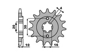 JR RASPRODAJA LANČANIK PREDNJA 720 13 CAGIVA 125 W8/FRECCIA/PLANET/MITO/RAPROR '85-10' (72013JT) (LANAC520)