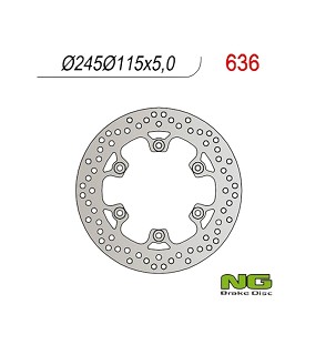 NG ZADNJI KOČIONI DISK YAMAHA FZS / FZR / XJ 600 / XT660 / YZF 600 THUNDERCAT / TDM 850 '91-'01, DUCATI MONSTER 600 / 750 / 900 '93-'17 (245x115x5) (6X8,5MM) - tragovi montaže