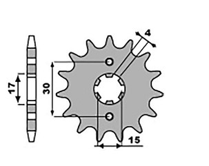 JR RASPRODAJA LANČANIK PREDNJA 274 15 HONDA MTX 80R '87-'92 (27415JT) (LANAC 428)