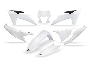 UFO KOMPLET PLASTIKE KTM EXC 150 / 250 / 300 TBI '24-'25, EXC-F 250 / 350 / 450 / 500 '24-'25 BOJA BELA
