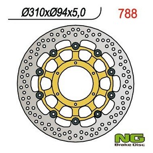 NG DISK KOČIONI PREDNJI HONDA CBR 1000 RR 04-05, CB 1300 01-10 (310X94X5) (6X65MM) CBR 600RR 03-08, CB 1000R 08-16, CTX 1300 14-16 PLUTAJUĆI