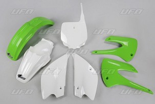 UFO KOMPLET PLASTIKE KAWASAKI KX 85 '01-'13 BOJA OEM '13 (ZELENA/BELA) (KA218E999)