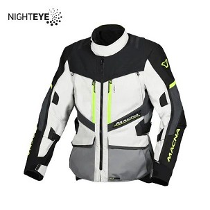 MACNA RASPRODAJA JAKNA DOMANE MOTORCYCLE JACKET LIGHT GREY/GREY/FLUO YELLOW BOJA SVETLA SIVA/SIVA/ŽUTA FLUO/CRNA VELIČINA L