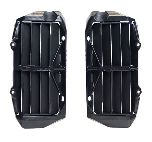 RACETECH (RTECH) ŠTITNICI (KRATKI) ULAZA HLADNJAKA UVEĆANIH KTM SX/SXF 125-450 19-24, EXC/EXCF 150-450 20-24, GAS GAS MC/MCF/EC/ECF/X/EXF 125-500 21-24, HUSQVARNA TC/FC/TX/FX 125-450 19-24, TE/FE 150-501 20-24 BOJA CRNA (WYJMOWANE PREČNODKI)