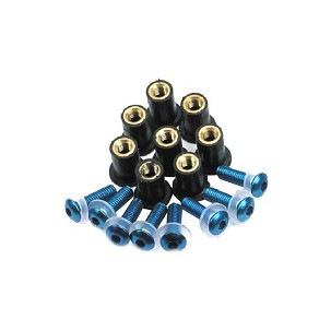 OXFORD ŠRAFOVI ZA PLASTIKE (SA GUMICAMA) KOMPLET 8 KOMAD BOJA PLAVA