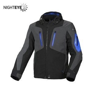 MACNA RASPRODAJA JAKNA SA KAPTUREM ANGLE MOTORCYCLE JACKET BLACK/DARK GREY/BLUE BOJA CRNA/GRAFITNA/PLAVA VELIČINA L