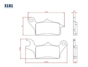 BRENTA PLOČICE KOČIONE KH708 HONDA VISION 110 '17-18, ZOOMER 110 '13-, CLICK 125 '12-17, PREDNJI (FT 3181)
