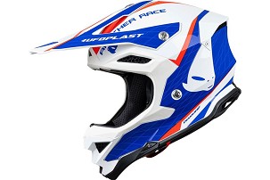 UFO KACIGA DIAMOND CROSS CARBON FIBERGLASS MADE IN ITALY BOJA BELA/CRVENA/PLAVA VELIČINA XL - RASPRODAJA