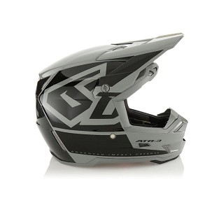 6D HELMETS KACIGA CROSS/ENDURO MODEL ATR-3 HEX GLOSS BLACK BOJA CRNA/SIVA VELIČINA M ( 57 - 58 CM )