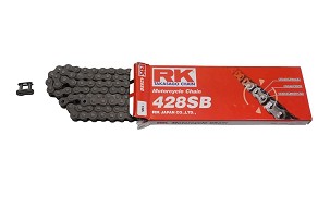 RK LANAC POGONSKI 428SB-132 SPOJNICA (CL) U SETU BOJA STANDARD (ZAPREMINA: ZA 135 CCM) (19,1 KN)