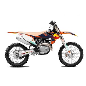BLACKBIRD RASPRODAJA KOMPLET NALEPNICA (FOLIJA) KTM SX/SX-F '19-'22, EXC/EXC-F '20-'23 REPLICA KTM FACTORY MXGP KTM BOJA NARANDŽASTA CRNA