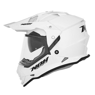 NOX KACIGA OFFROAD / TRAIL DUOSPORT (DUAL) N312 SOLID SA VIZIROM I BLENDOM BELA SJAJNA BOJA VELIČINA XS