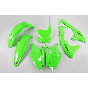 UFO KOMPLET PLASTIKE KAWASAKI KXF 250 '18-'20 BOJA ZELENA FLUO (KA225AFLU)