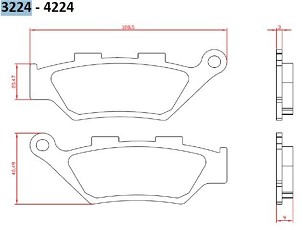 BRENTA PLOČICE KOČIONE KH322 BENELLI IMPERIALE 400 '19-, LEONCIO 500 '18-19, TRK500 '18-20, PREDNJI (FT 3224)