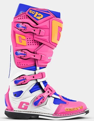 GAERNE ČIZME CROSS/ENDURO SG-12 SHOCKWAVE LIMITED EDITION BOJA ROZE/PLAVA/NARANDŽASTA VELIČINA 41