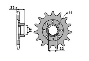 GROSSKOPF RASPRODAJA LANČANIK PREDNJA 2253 17 MV AGUSTA BRUTALE 800, AGUSTA F3 675