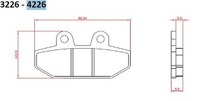 BRENTA PLOČICE KOČIONE KH710 SINTER METAL (ZLATNE) HARLEY-DAVIDSON 1750/1870 '18-20, ZADNJI (FT 4226)