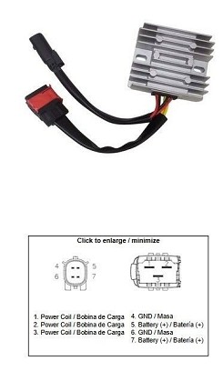 DZE REGULATOR NAPONA ROYAL ENFIELD 650 INTERCEPTOR; CONTINENTAL 650GT MOFSET (OEM 148239/E) (35A)