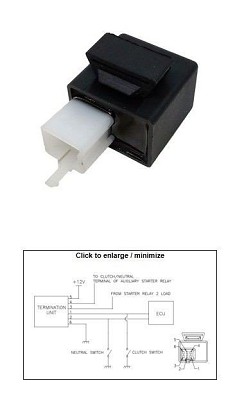 DZE RELEJ STARTERA KTM 125 DUKE '17-'20; 200 DUKE '21; 390 DUKE '17-'21; RC 125 '17-'20; RC 390 '16-'21; HUSQVARNA 401 SVARTPILEN '18-'19; 401 VITPILEN '18-'19 (OEM 93539010000) (150A)
