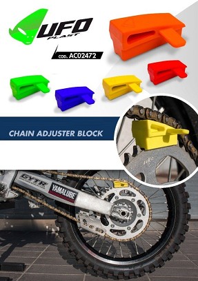 UFO KLINY ZA REGULACIJE ZATEZANJA LANCA POGONSKOG ( SET 5 KOM. U BOJAZE NARANDŽASTAM, CRVENAM, ŽUTAM, PLAVAM, ZELENAM)