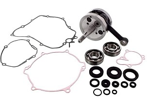 WISECO VRATILO KOLENASTI KAWASAKI KX 85/100 '06-'15 (SA LEŽAJEVIMA I SEMERINZIMA NA VRATILO I KOMPLETEM ZAPTIVKI NA DOLE MOTORA) (HR4066)