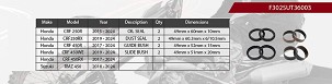 SHOWA SET ZA POPRAVKU AMORTIZERA PREDNJEG HONDA CRF 250 R '15-'24, CRF 250 RX '19-'24, CRF 450 R '17-'24, CRF 450 RX '17-'24, SUZUKI RMZ 450 '18-'24, (SEMERINZI ULJNE X 2, PRAŠINSKE X 2, KLIZNI LEŽAJEVI X 4) (SERVICE KIT) (VEŠANJE 49MM)