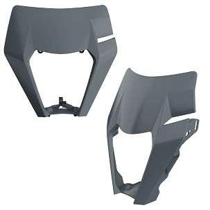 POLISPORT ŠTITNIK LAMPE PREDNJI KTM EXC / EXC-F / XC-W / XCF-W 125/150/200/250/300/350/450/500 `17-19 BOJA NARDO SIVA NARDO GREY (TIP OEM)