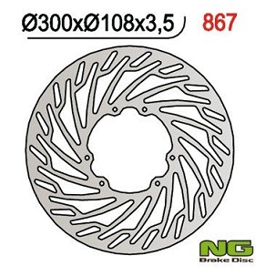 NG DISK KOČIONI PREDNJI DERBI 50/125, APRILIA 50/125, RIEJU 50 SMX (300x108x3,5)