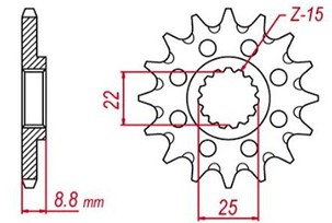 GROSSKOPF PROMOCIJA LANČANIK PREDNJA 1248 13 (124813) BETA '12-'25, KTM '86-'25, HUSQVARNA '14-'25, HUSABERG '09-'14, GASGAS '20-'25, (JTF1901.13) (LANAC 520)