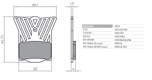 BRENTA BIKE PLOČICE KOČIONE BICIKLISTIČKE ORGANIC SPORT SA RADIATOREM MTB / SZOSA / ELEKTRIČNI ZA MAGURA MT 2, MT 4, MT 6, MT 8, CAMPAGNOLO ROAD DISC (PROMOCIJA)