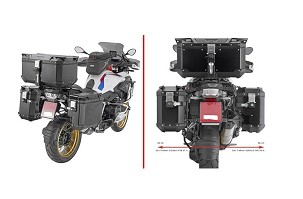 KAPPA NOSAČ KOFERE BOČNE MONOKEY CAM SIDE BMW R 1200 GS / ADV '13-'18, R 1250 GS / ADV '19-'24 - POD KOFERE KVG K'VOYAGER ALU - DESNI KVGS33 USEČEN