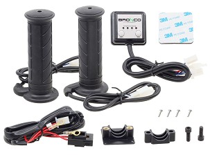 BRONCO RUČKE GREJANE MOTOCIKLISTIČKA (PREČN. 22/25MM, DUŽ. 134MM) SA 4 STEPENIOWA REGULACIJOM (12A/35W) (EL)