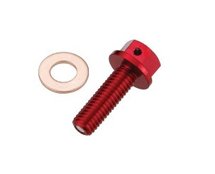 ACCEL ČEP SPUSTOWY ULJA HONDA CRF 250 R/X '04-'15 ( SA MAGNESEM) BOJA CRVENA (MDP-00RD)