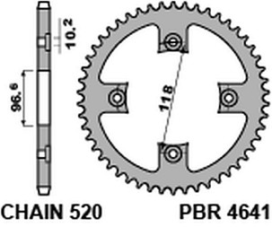PBR LANČANIK ZADNJA CAN AM DS 450 4641 42 C45 (MADE IN ITALY)