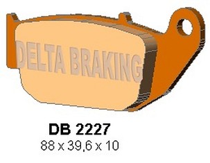 DELTA BRAKING PLOČICE KOČIONE KH629 HONDA CBR 125 '11-, CB 125 R / 300 R 18-, CRF 250 L 13-17, SUZUKI GSX-R / S 18-, ZADNJI - ZAMENJUJE DB2227MX-D I DB2227QD-D