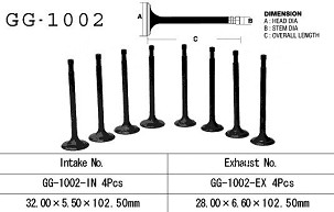 VESRAH VENTIL USISNI HONDA CB 750 FOUR '69-'78 (OHC) (OEM: 14711-300-005) (1KOM.) (MADE IN JAPAN)