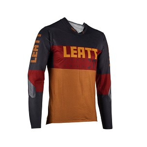 LEATT MAJICA BICIKLOWA MTB GRAVITY 4.0 JERSEY SUEDE BOJA RĐAVA/CRNA/BORDO VELIČINA S