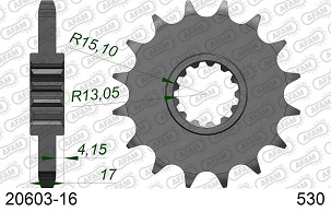 AFAM 2026/04 PREDNJI LANČANIK 347 16 HONDA CBR 1000RR '04-'16, CBF 1000, CBR 900/929/954 (JTF333.16) (LANAC 530)