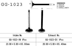 VESRAH VENTIL USISNI HONDA TRX 90 '93-'19, CRF 70F '04-'12, XR 70R '97-'03 (1 NA VOZILO) (OEM: 14711-GN5-912,14711-HP2-670) (1KOM.) (MADE IN JAPAN)